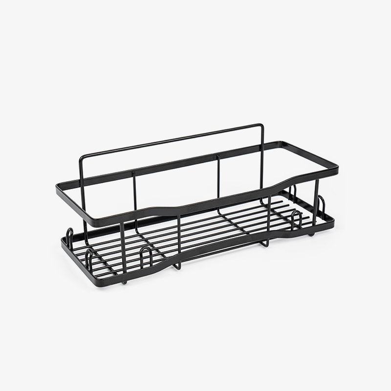 Bakul Penyimpanan Wayar Logam yang Dipasang di Dinding untuk Dapur & Bilik Mandi