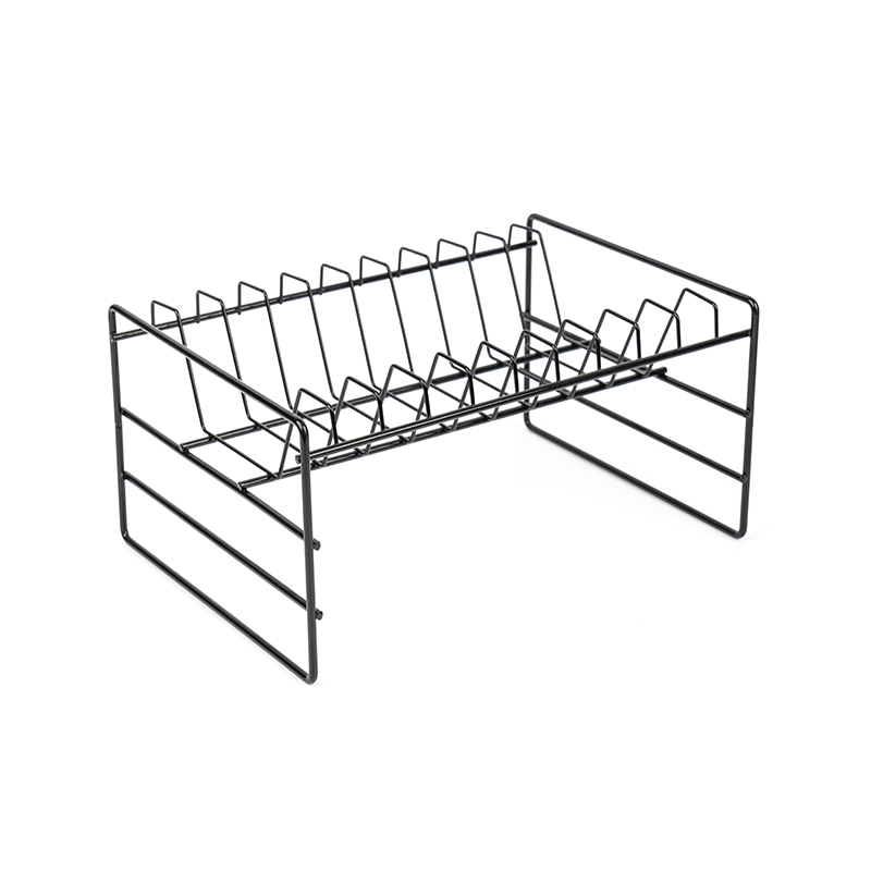 Rak Penyimpanan Sinki Pelbagai Fungsi Hitam untuk Perkakas