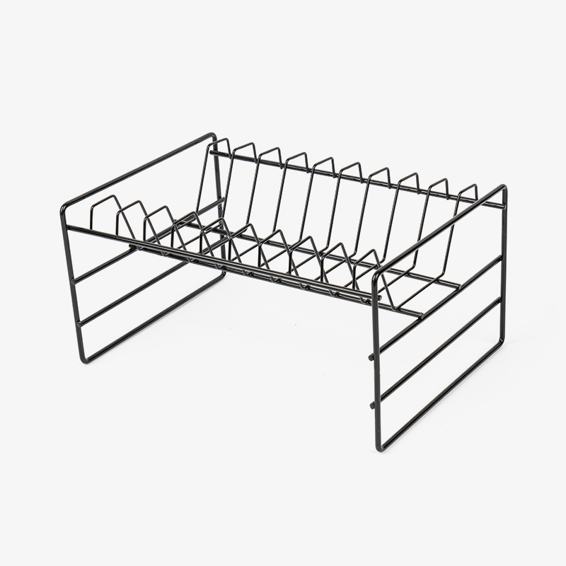 Rak Penyimpanan Sinki Pelbagai Fungsi Hitam untuk Perkakas
