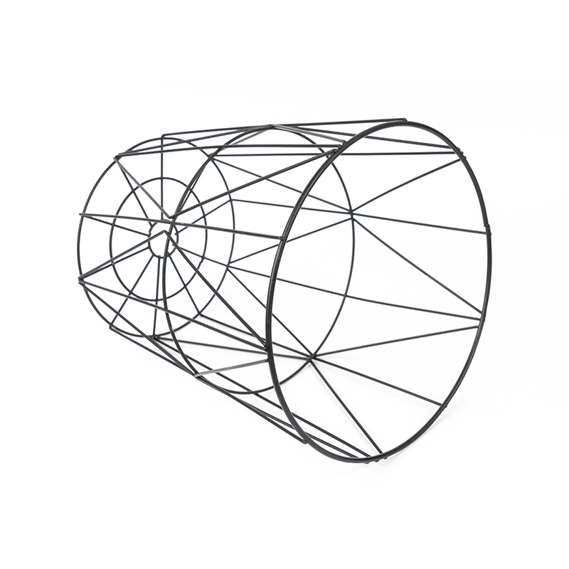 Tong Sampah Wire Mesh Bulat Hitam untuk Pejabat & Bilik Tidur