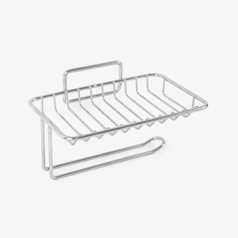 Pinggan Sabun Seramik dengan Saliran Sendiri & Kaki Keluli Tahan Karat