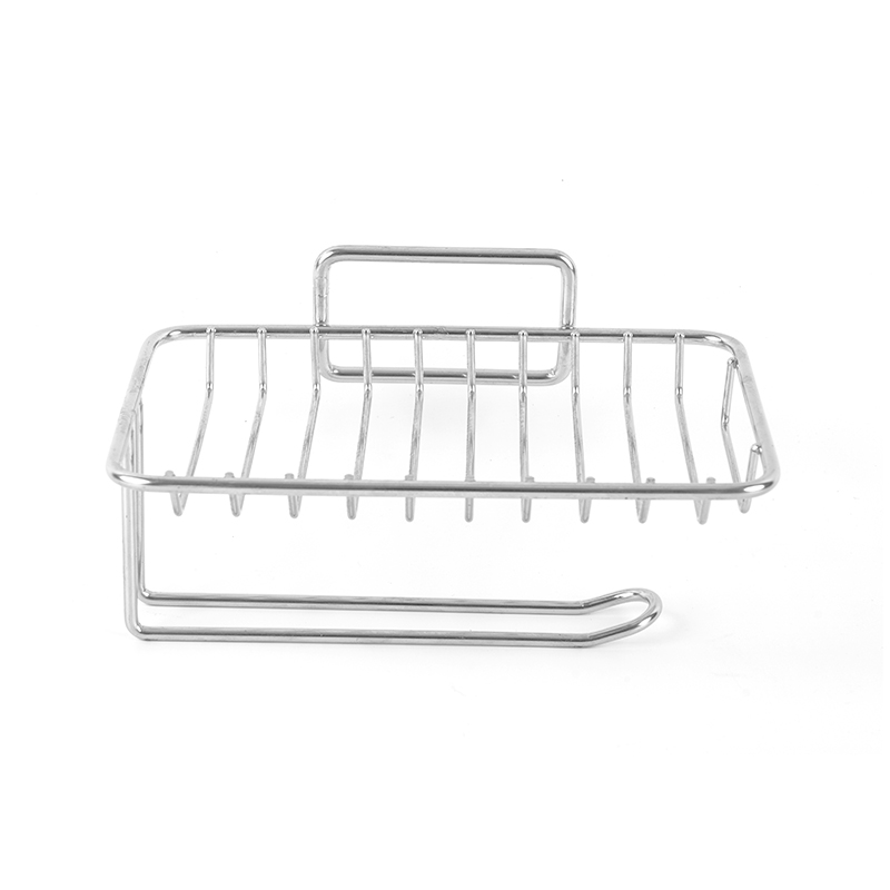 Pinggan Sabun Seramik dengan Saliran Sendiri & Kaki Keluli Tahan Karat