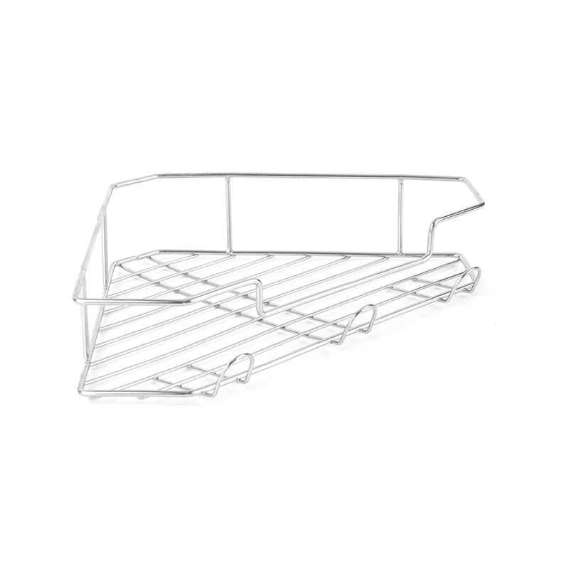 304 Rak Penjuru Kadi Pancuran Keluli Tahan Karat Dipasang di Dinding