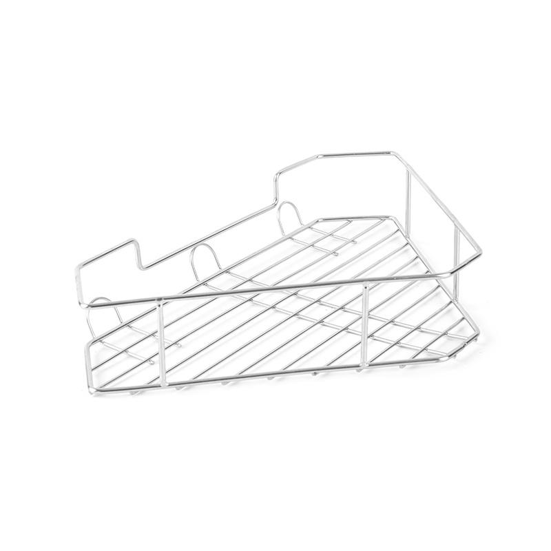 304 Rak Penjuru Kadi Pancuran Keluli Tahan Karat Dipasang di Dinding