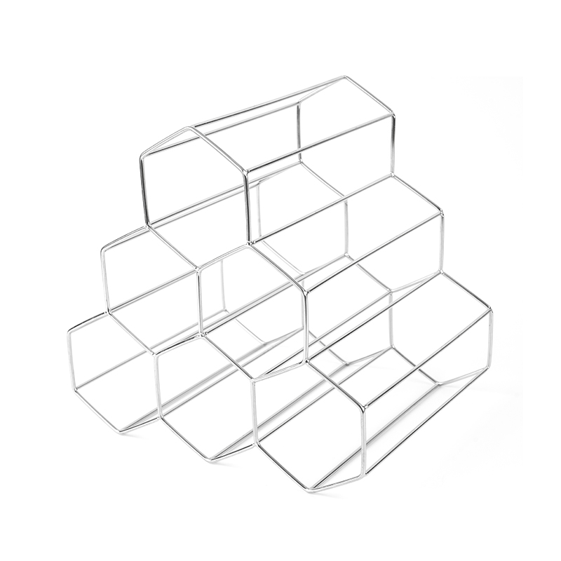 Rak Botol Wain Berdiri Bebas 3 Tingkat untuk Atas Kaunter