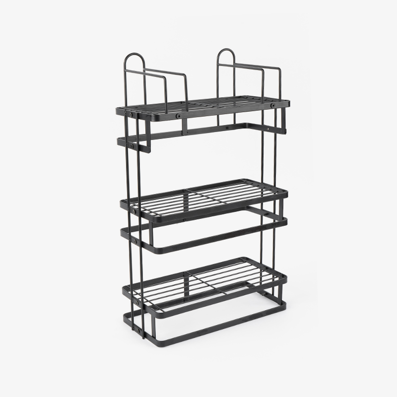 Rak Penyimpanan Logam Boleh Laras 3 Rak untuk Dapur & Garaj