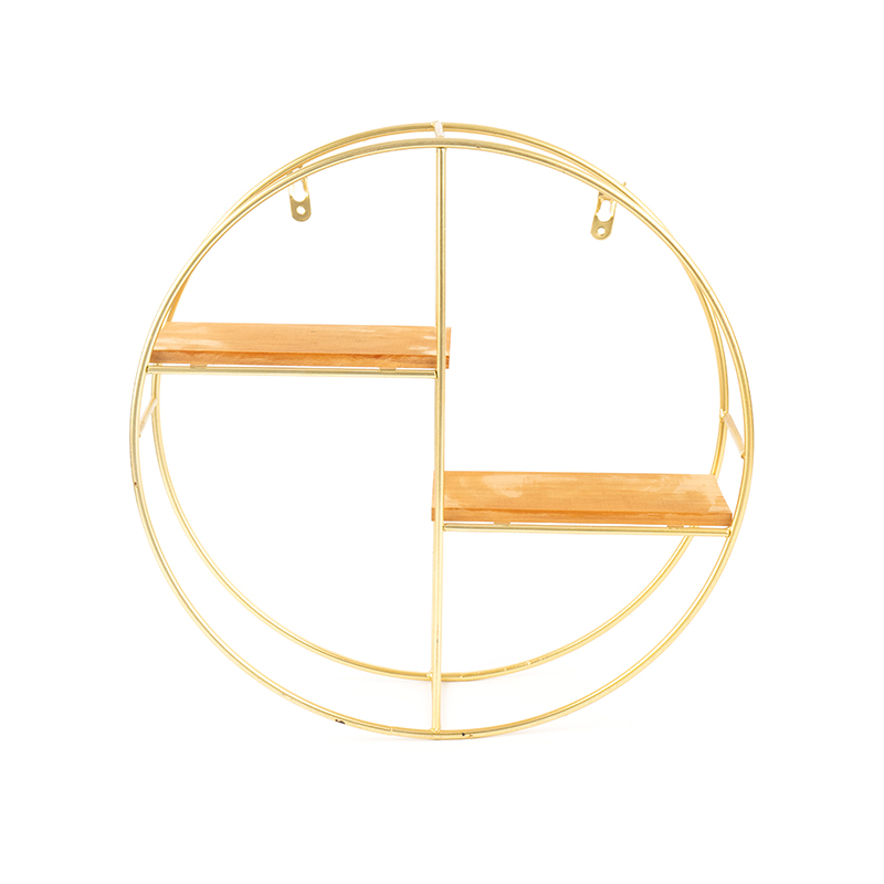 Rak Dinding Bulat Emas