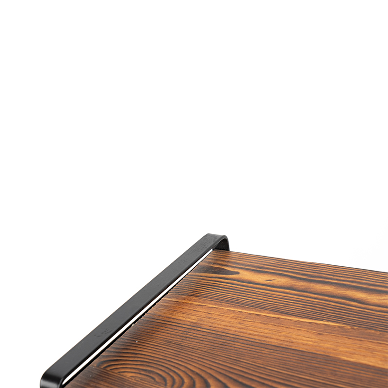 Botol Rak Wain Countertop Kayu Desa Tidak Perlu Dipasang