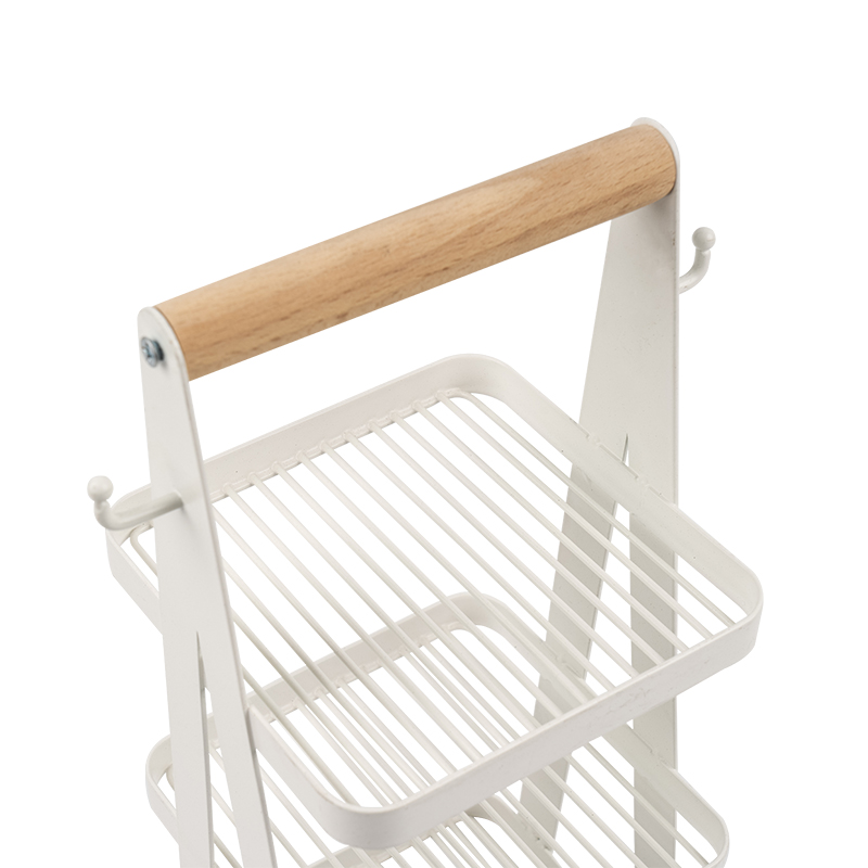 bakul simpanan mudah alih pemegang kayu 3 lapisan